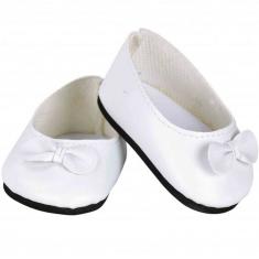 White ballerinas with bows