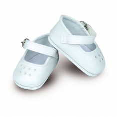 Accessories for Minouche dolls 34 cm: Ballerina shoes with white strap