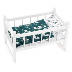 White bed Little doe for dolls up to 40 cm