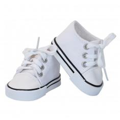 White sneakers for 36 cm doll