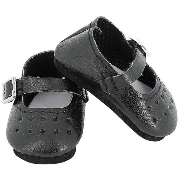 Black strappy shoes for 34 cm baby - PetitCollin-603406