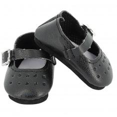 Schwarze Riemchenschuhe für 34 cm große Babys