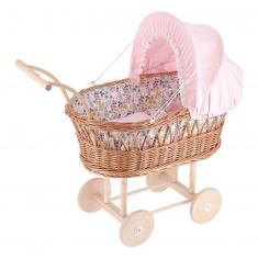 Wicker pram: Spring flowers