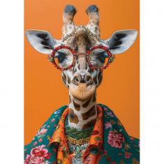 1000 Teile Puzzle: Verrückte Giraffe