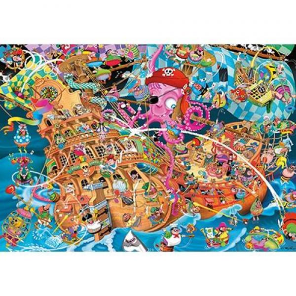 Puzzle 1000 pieces : THE PINK PIRATE - Piatnik-5568