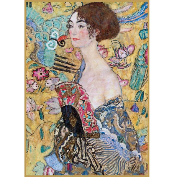 Puzzle de 1000 piezas: Dama con abanico, Klimt - Piatnik-5527