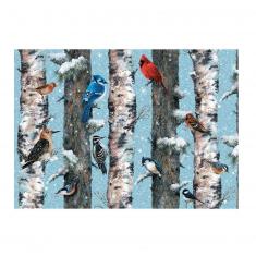 Puzzle 1000 pièces : oiseaux d'hiver