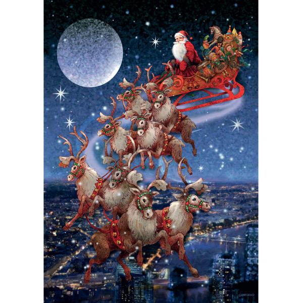 1000 pieces puzzle: Christmas sleigh  - Piatnik-5497