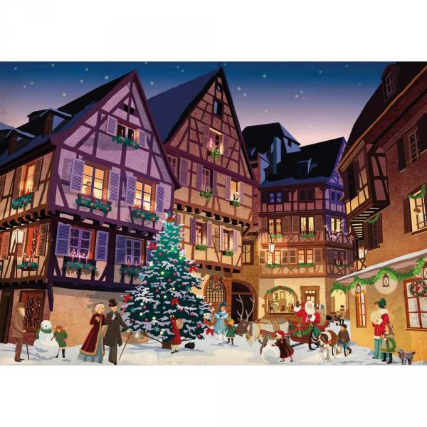 1000 pieces puzzle: Christmas in the village  - Piatnik-5442