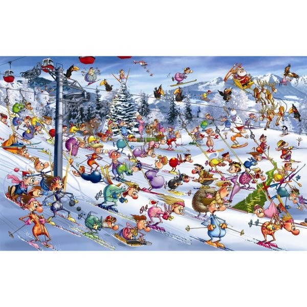 1000 pieces Jigsaw Puzzle - Ruyer: Christmas Skiing - Piatnik-5351