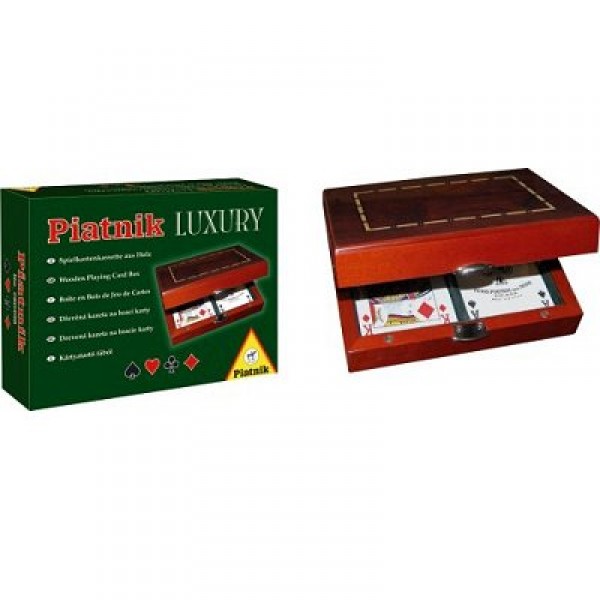 Coffret en bois pour jeu de cartes - Piatnik-2804