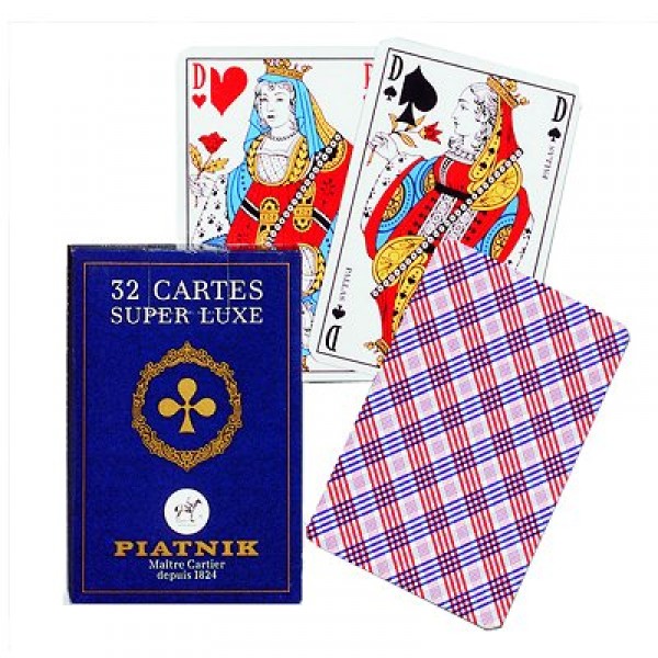 Jeu de 32 cartes Cartes françaises : Super Luxe - Piatnik-1441