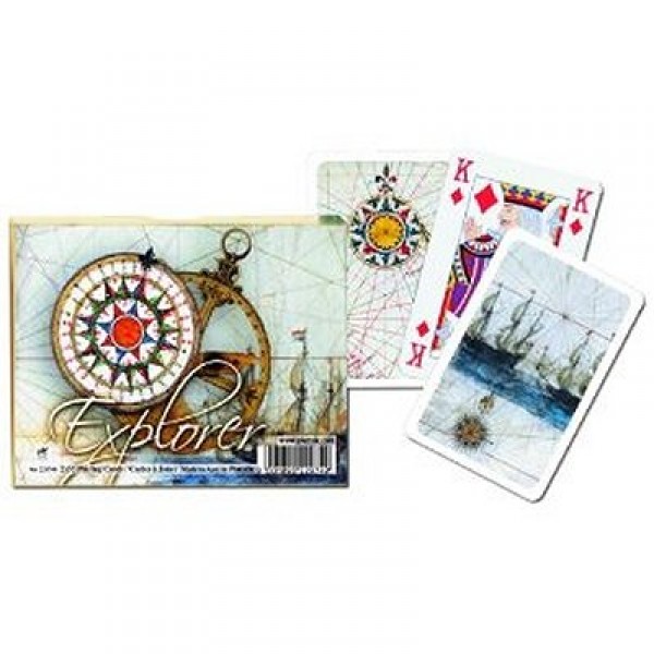 Jeu de cartes : Coffret de 2 x 55 cartes : Explorer - Piatnik-2297
