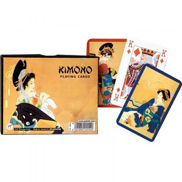 Jeu de cartes : Coffret de 2 x 55 cartes : Kimono - Piatnik-2555