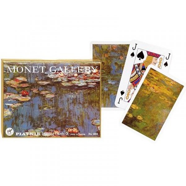 Jeu de cartes : Coffret de 2 x 55 cartes : Monet : Les nénuphars - Piatnik-2102