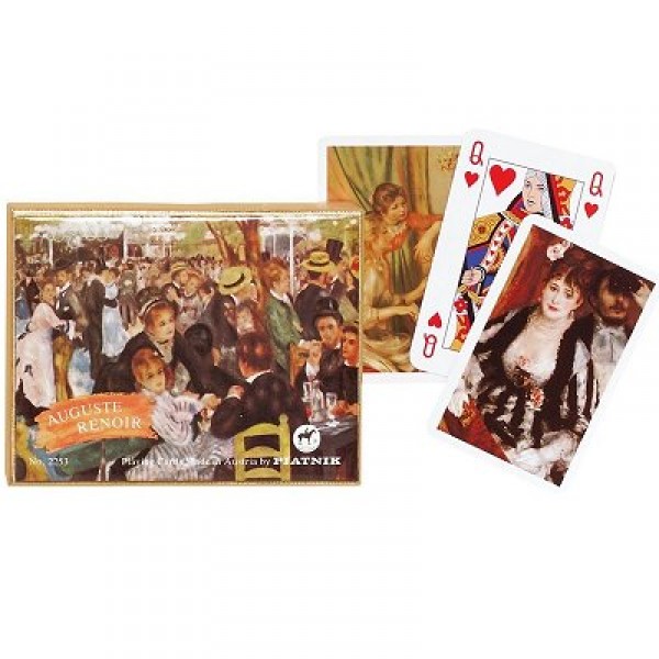 Jeu de cartes : Coffret de 2 x 55 cartes : Renoir : Bridge - Piatnik-2253
