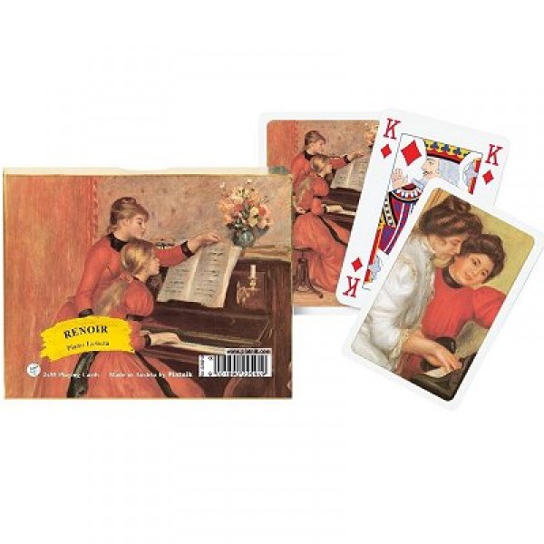 Jeu de cartes : Coffret de 2 x 55 cartes : Renoir : Leçon de piano - Piatnik-2259