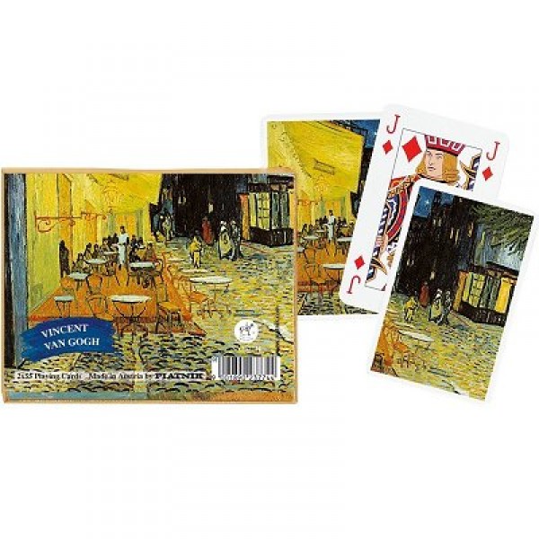 Jeu de cartes : Coffret de 2 x 55 cartes : Van Gogh : Café de nuit - Piatnik-2377