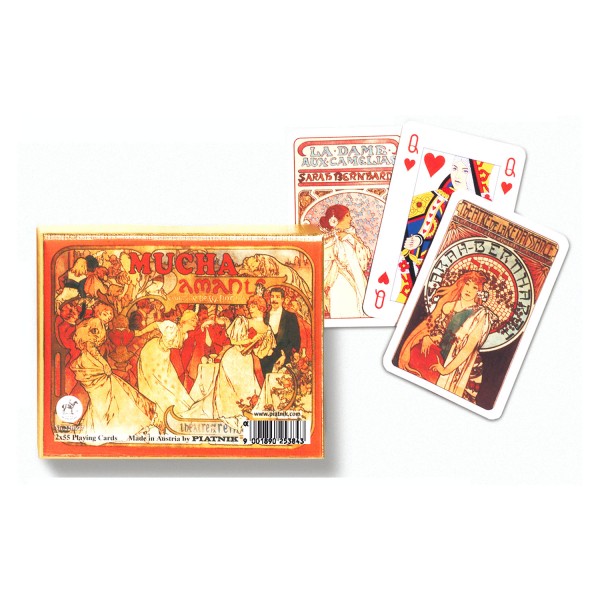 Jeux de cartes : Mucha Sarah Bernhardt 2 x 55 cartes - Piatnik-2538