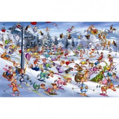 Puzzle de 1000 piezas - Ruyer: esquí navideño