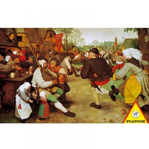 Puzzle 1000 pièces - Brueghel : La danse des paysans - Piatnik-5618