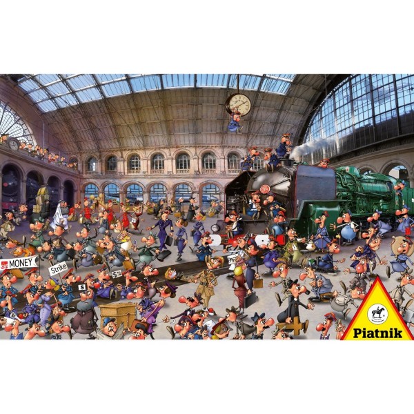 Puzzle 1000 pièces François Ruyer : La gare - Piatnik-5371