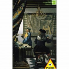 Puzzle de 1000 piezas - Vermeer: ​​El pintor y su modelo