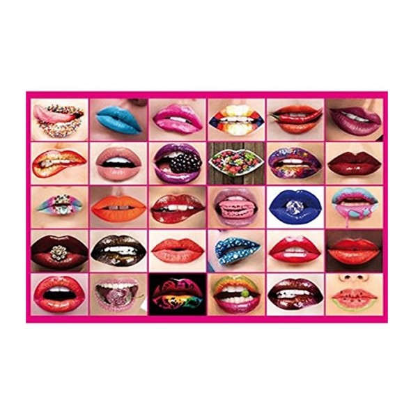 1000 pieces puzzle: Multicolored lips! - Piatnik-5477
