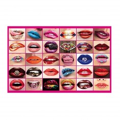 Puzzle 1000 pièces : Lèvres multicolores !