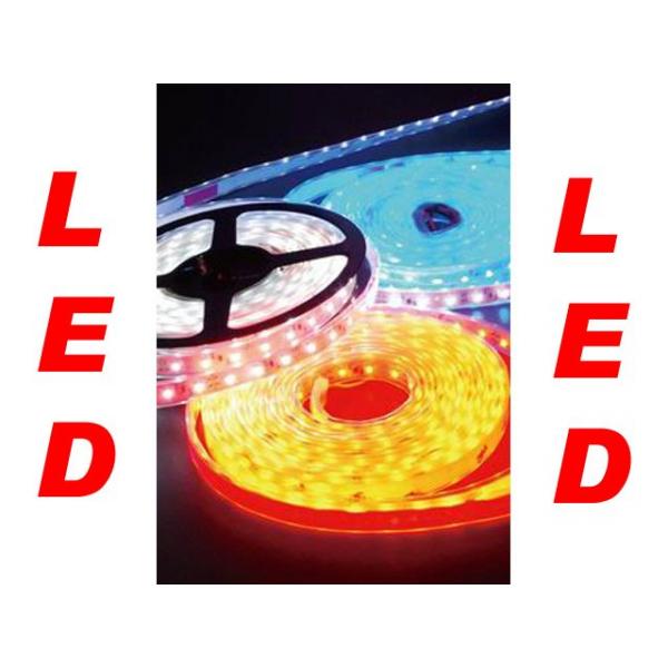 Bandes Lumineuses LEDs 4mm - 6 -8V Jaune (rouleau 5m) - 15311