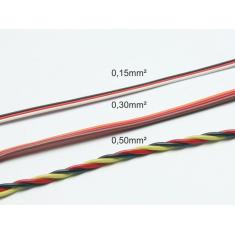 Câble servo à 3 fils 0,30mm² Fut. (emb.=5m) - Pichler