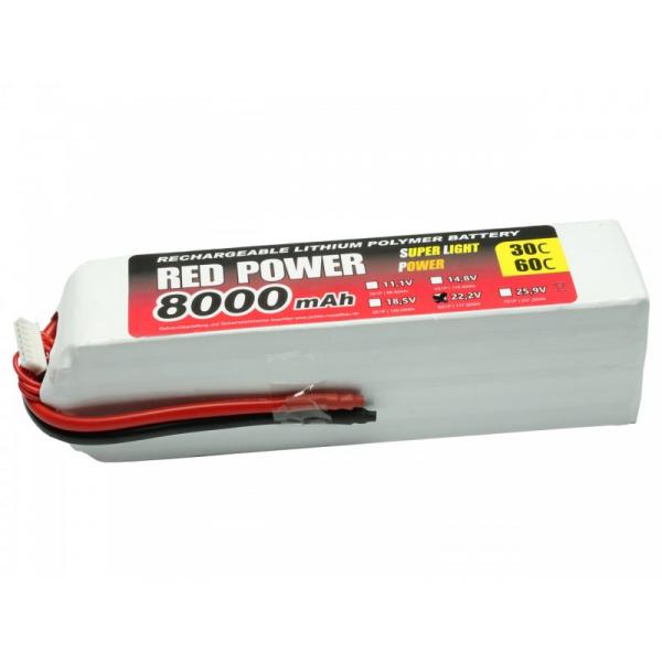 Accu LiPo RED POWER SLP 8000 - 22,2v - C9146