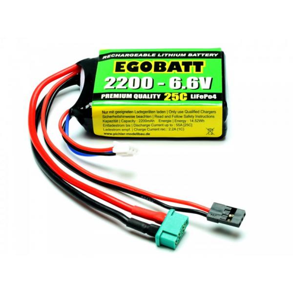 Accu LiFe EGOBATT 2200mah - 6.6v (25C) - JR/MPX - C8350