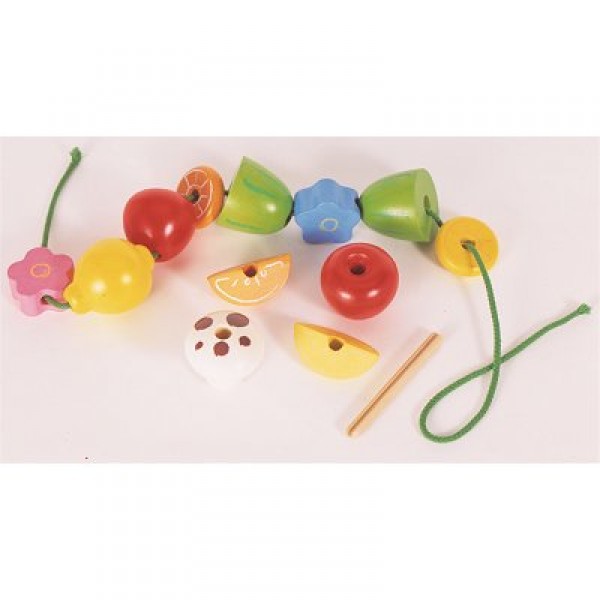 Perles en bois Fruits à enfiler - Pintoy-03542