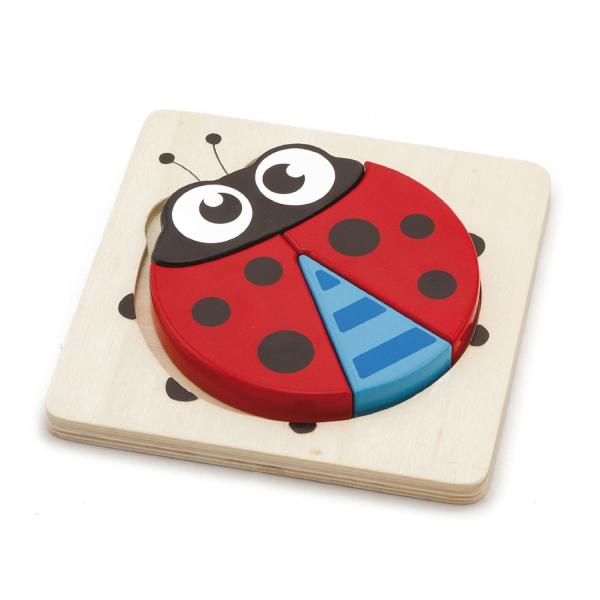 Puzzles empotrado Ladybug - Plantoy-ASA30-50168