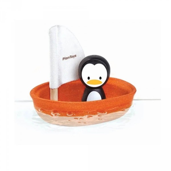 Juguete de baño: Barco pingüino - Plantoy-PT5711
