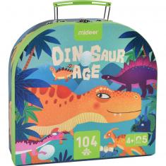 Suitcase Puzzle 104 pieces: Dinosaurs
