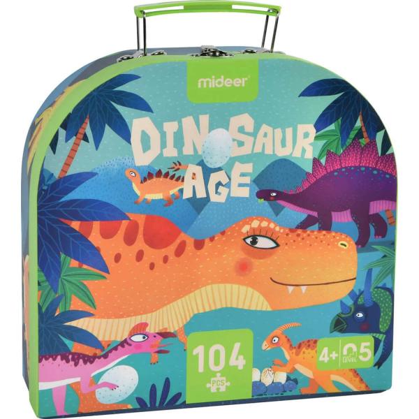 Suitcase Puzzle 104 pieces: Dinosaurs - Plantoy-MD3026