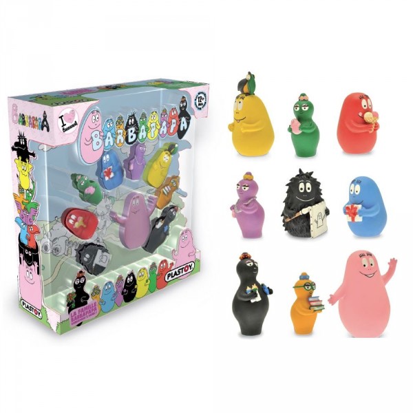 Coffret 9 figurines : Famille Barbapapa - Plastoy-60803