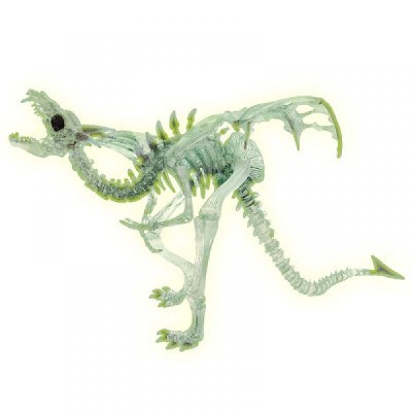 Figurine Dragon squelette translucide et phosphorescent - Plastoy-60226