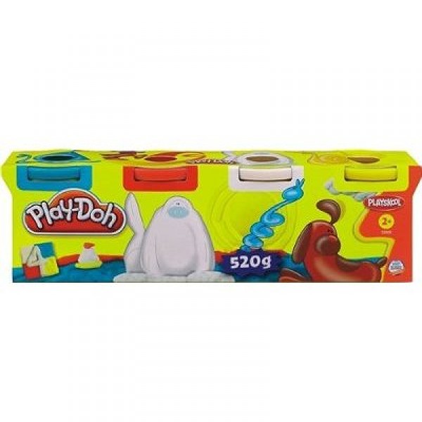 Pâte à modeler Play Doh : 4 pots de couleurs primaires - Hasbro-22000