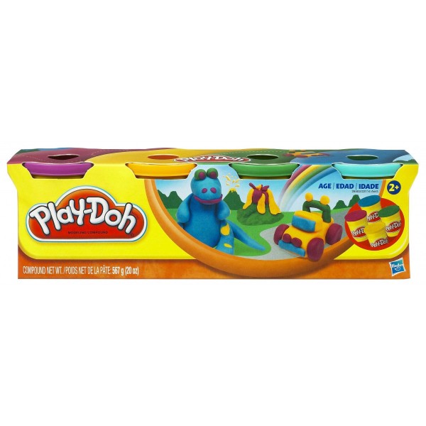 Pâte à modeler Play Doh : Assortiment de 4 couleurs secondaires - Hasbro-22114-28502-1