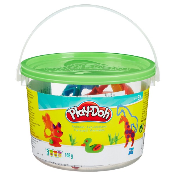 Pâte à modeler Play-Doh Mini baril : Animaux - Hasbro-23414-23413