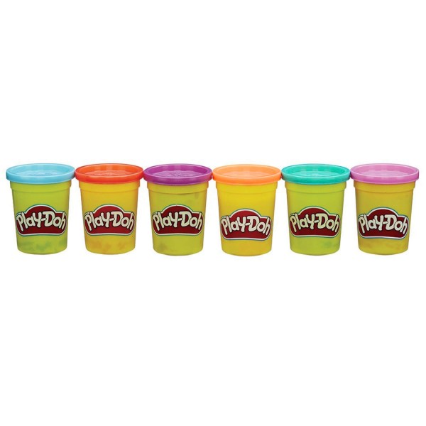 Pâte à modeler Play-Doh : 6 pots couleurs vives - Hasbro-B6752EU40