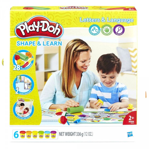 Pâte à modeler Play-Doh : Modeler et apprendre : Les lettres et langage - Hasbro-B3407