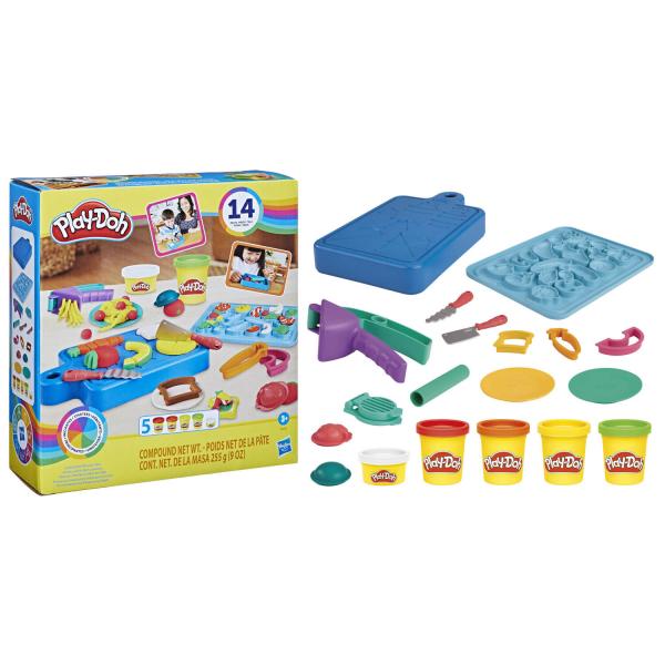 Coffret pâte à modeler Play-Doh : Le Kit du petit chef cuisinier - Hasbro-F69045L0