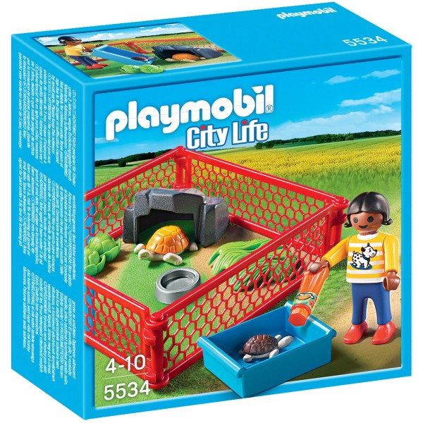 Playmobil 5534 - City Life - Enfant avec enclos de tortue - Playmobil-5534