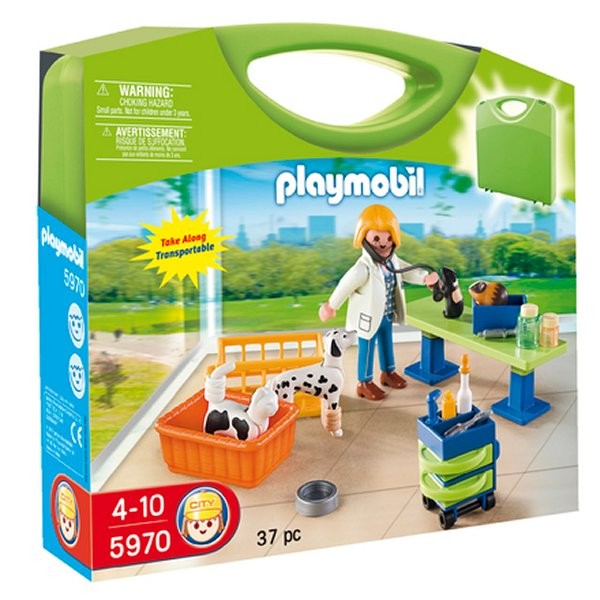 Playmobil 5970 - Valisette vétérinaire et animaux - Playmobil-5970