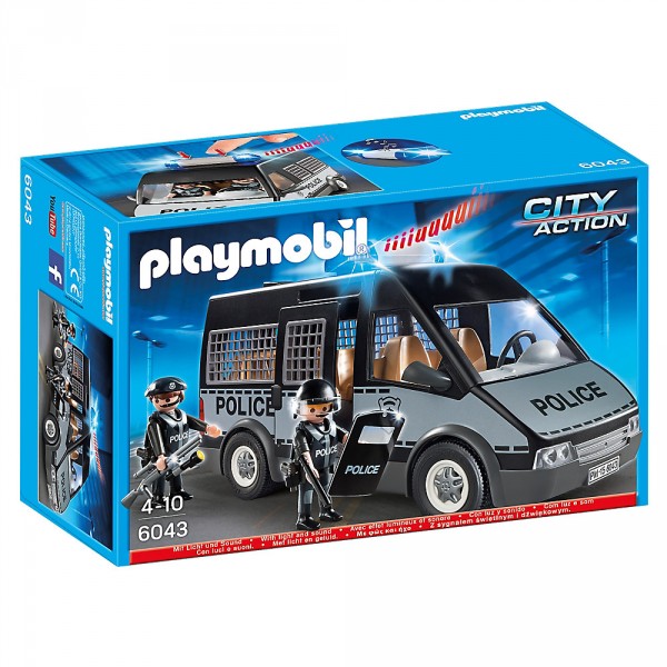 Playmobil 6043 City Action : Fourgon de police avec sirène - Playmobil-6043