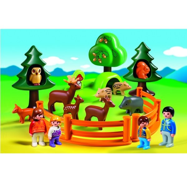 Playmobil 6772 - 1.2.3 - Parc d'animaux et famille - Playmobil-6772